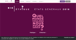 Desktop Screenshot of etatsgenerauxdelabioethique.fr